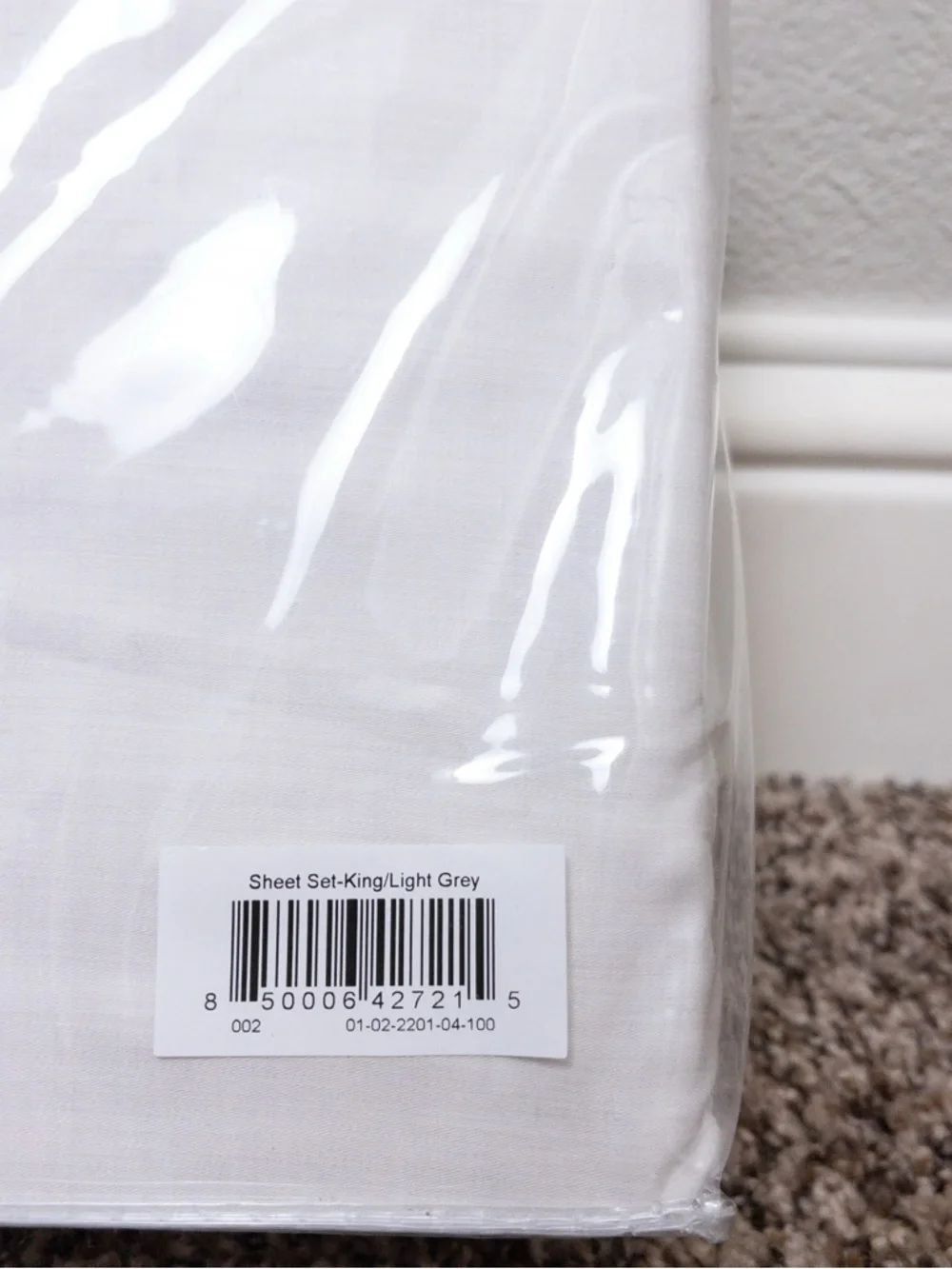 NWT Buffy Eucalyptus Breeze Sheet Set King Light Grey Bamboo TENCEL Lyocell